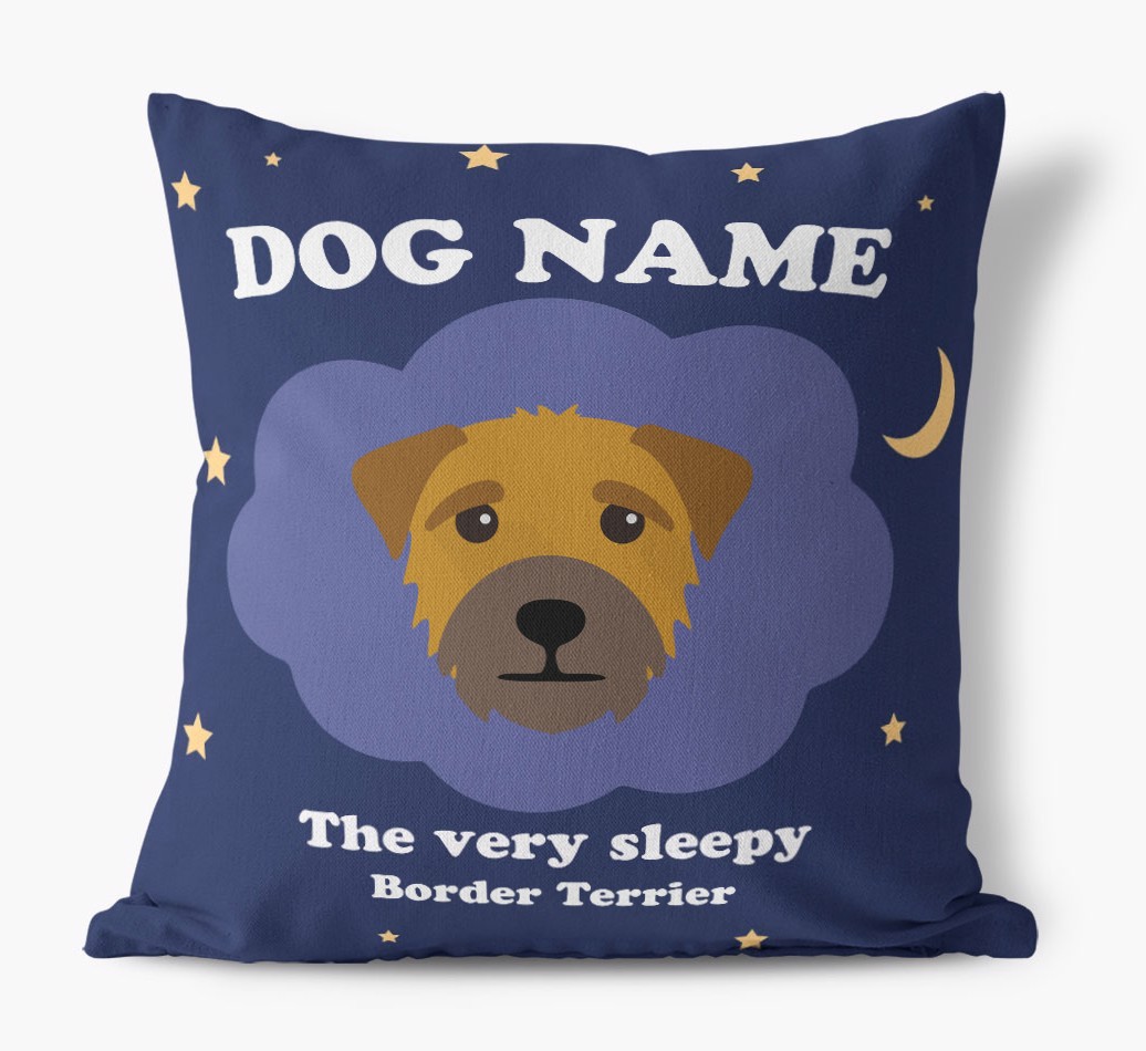 Very Sleepy: Personalised {breedFullName} Canvas Cushion