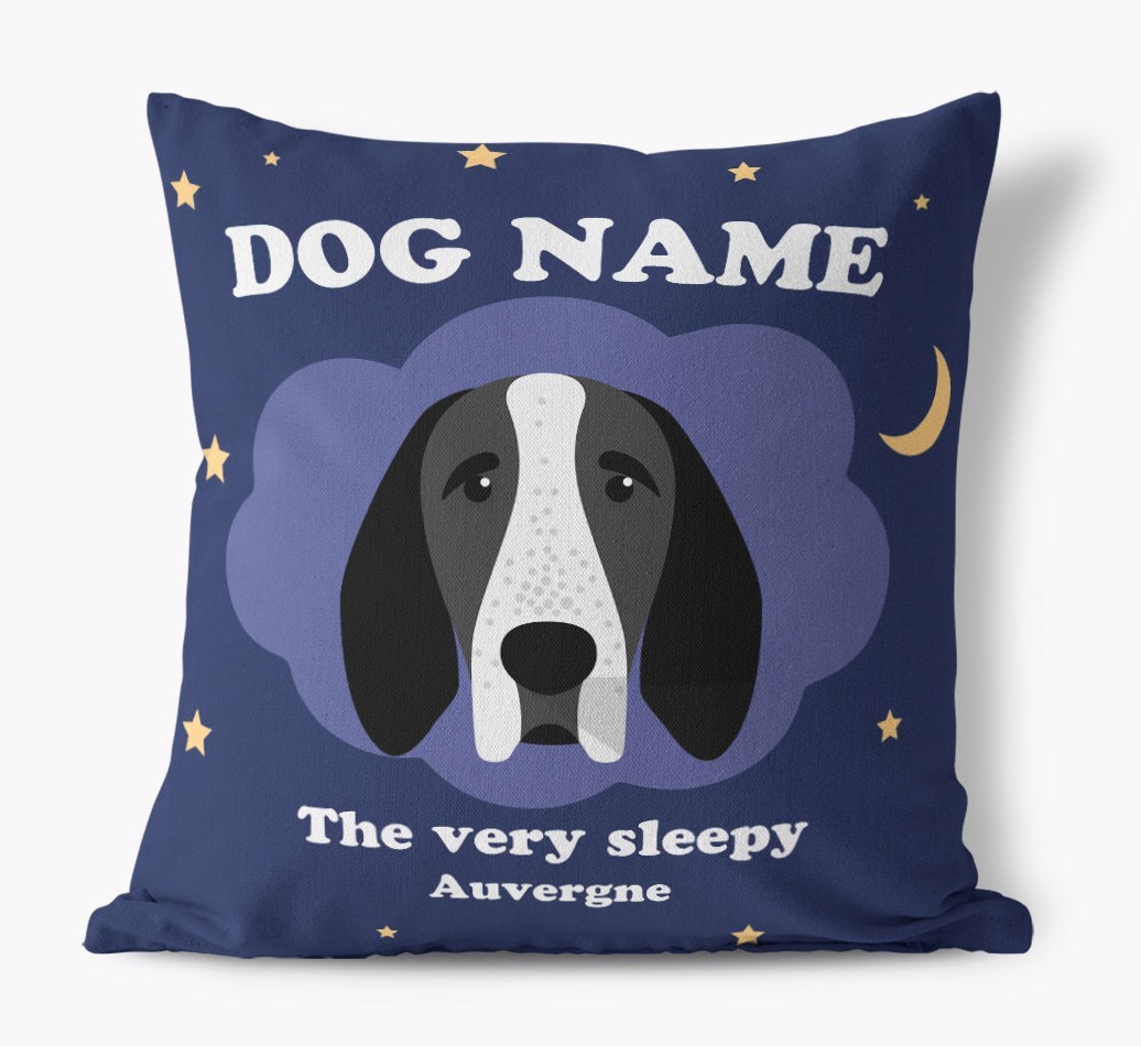 Very Sleepy: Personalised {breedFullName} Canvas Cushion