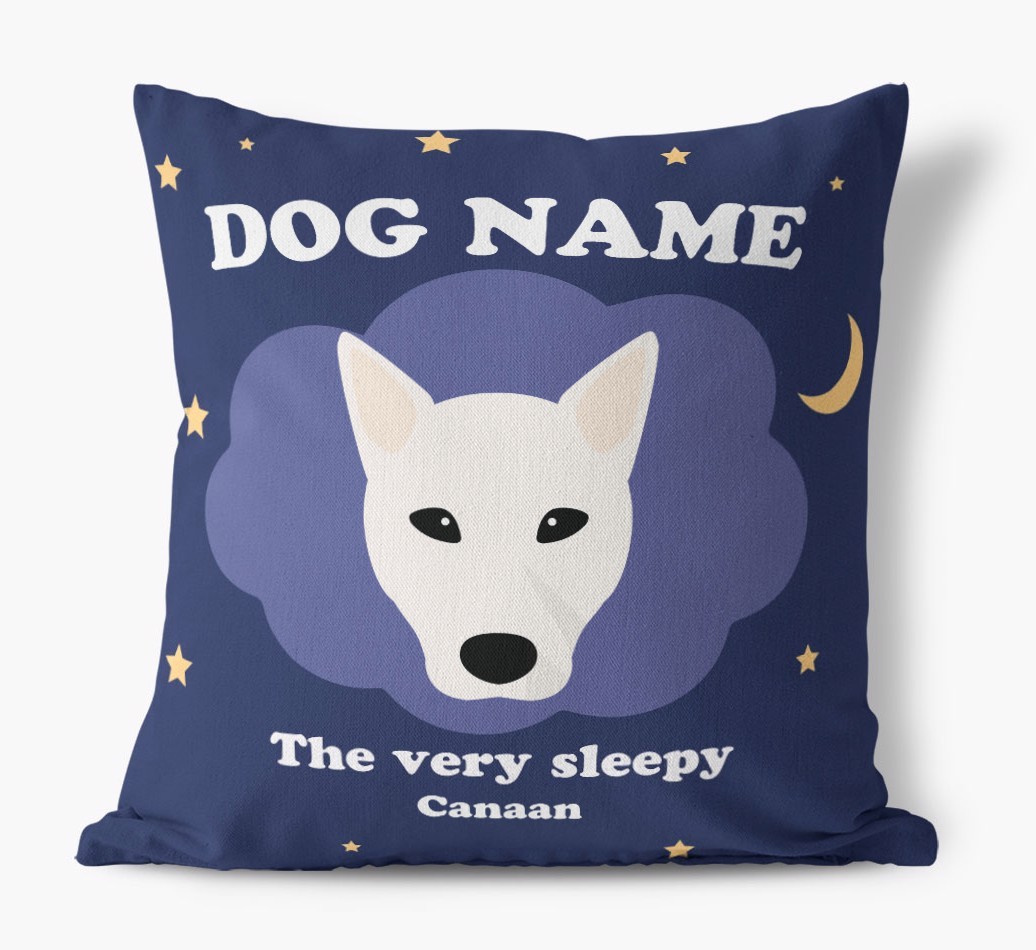 Very Sleepy: Personalised {breedFullName} Canvas Cushion