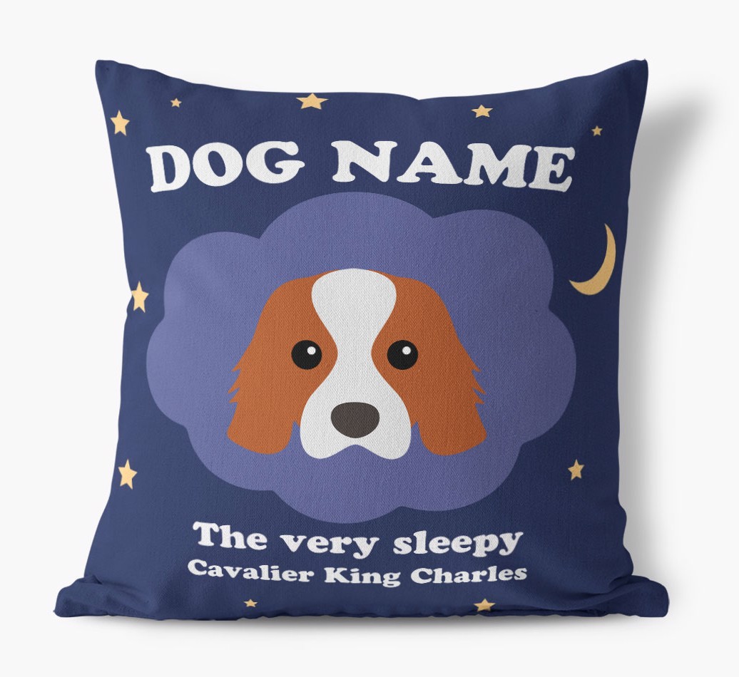 Very Sleepy: Personalised {breedFullName} Canvas Cushion