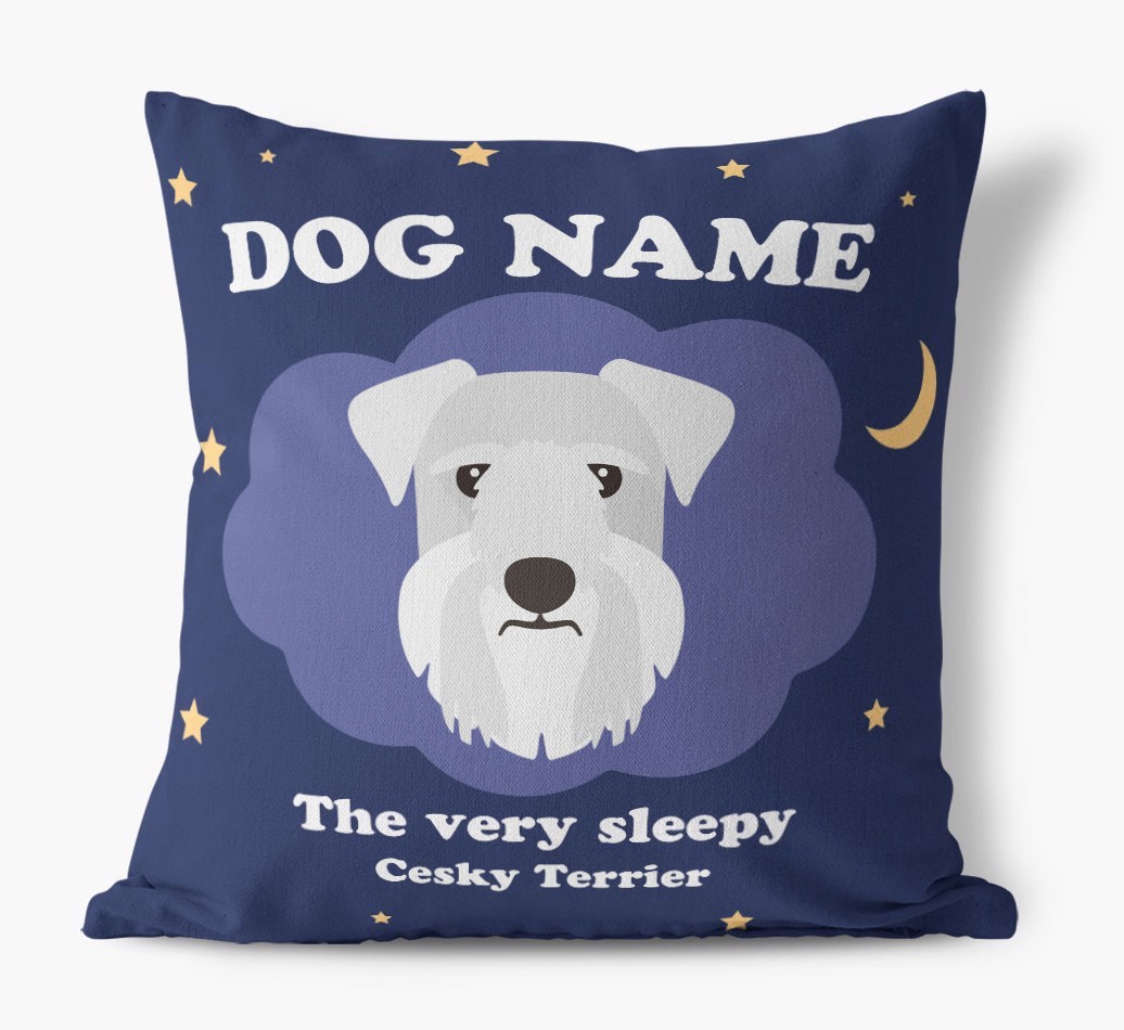 Very Sleepy: Personalised {breedFullName} Canvas Cushion