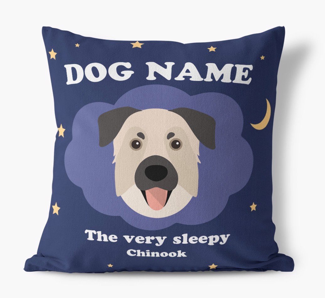 Very Sleepy: Personalised {breedFullName} Canvas Cushion
