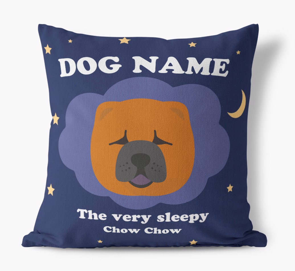 Very Sleepy: Personalised {breedFullName} Canvas Cushion