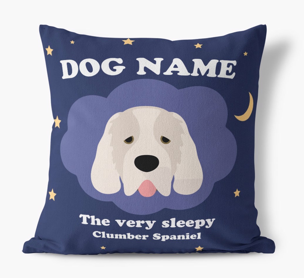 Very Sleepy: Personalised {breedFullName} Canvas Cushion