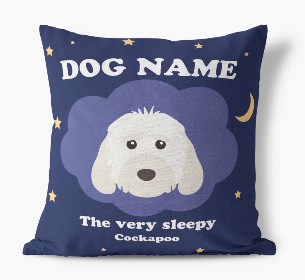 Very Sleepy: Personalised {breedFullName} Canvas Cushion
