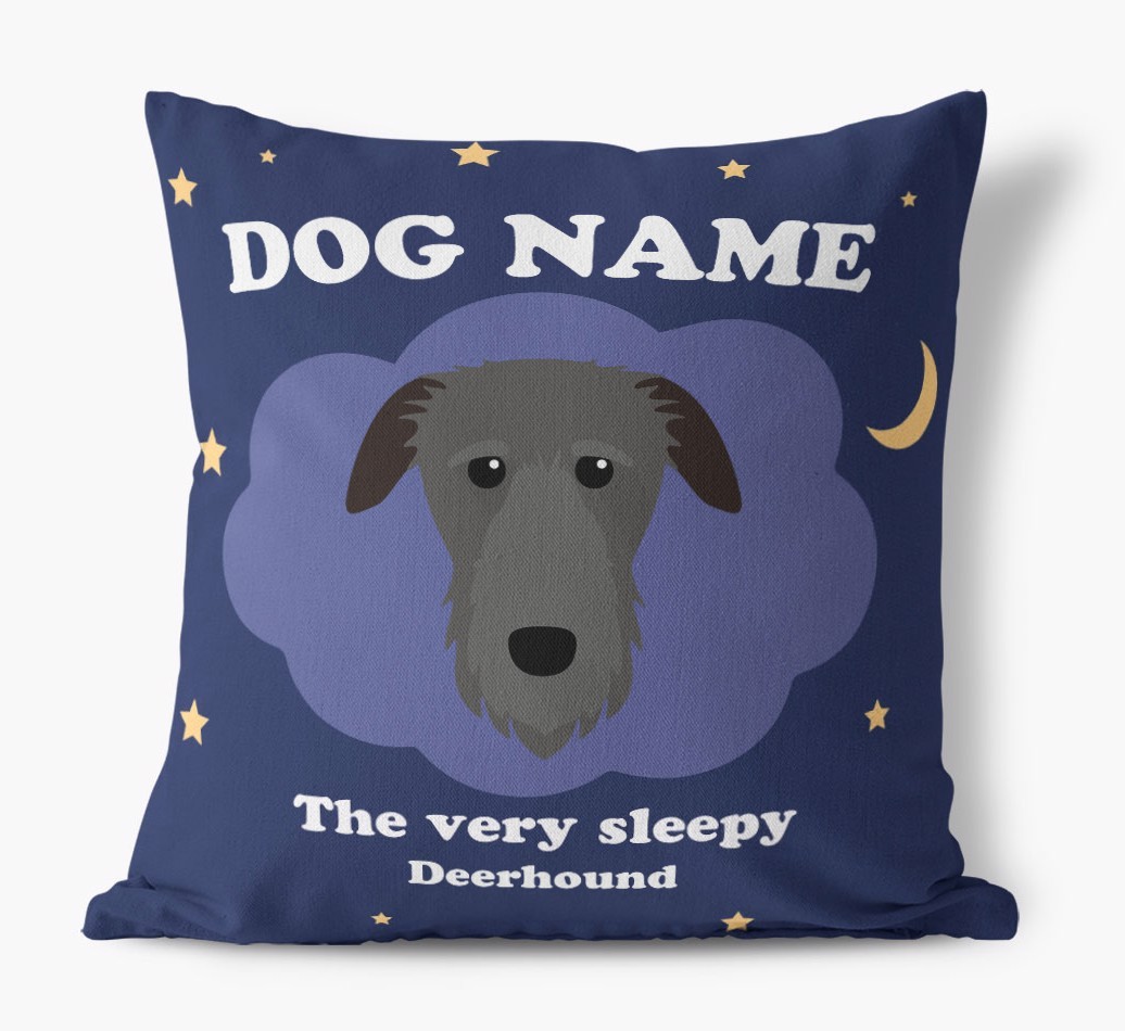 Very Sleepy: Personalised {breedFullName} Canvas Cushion