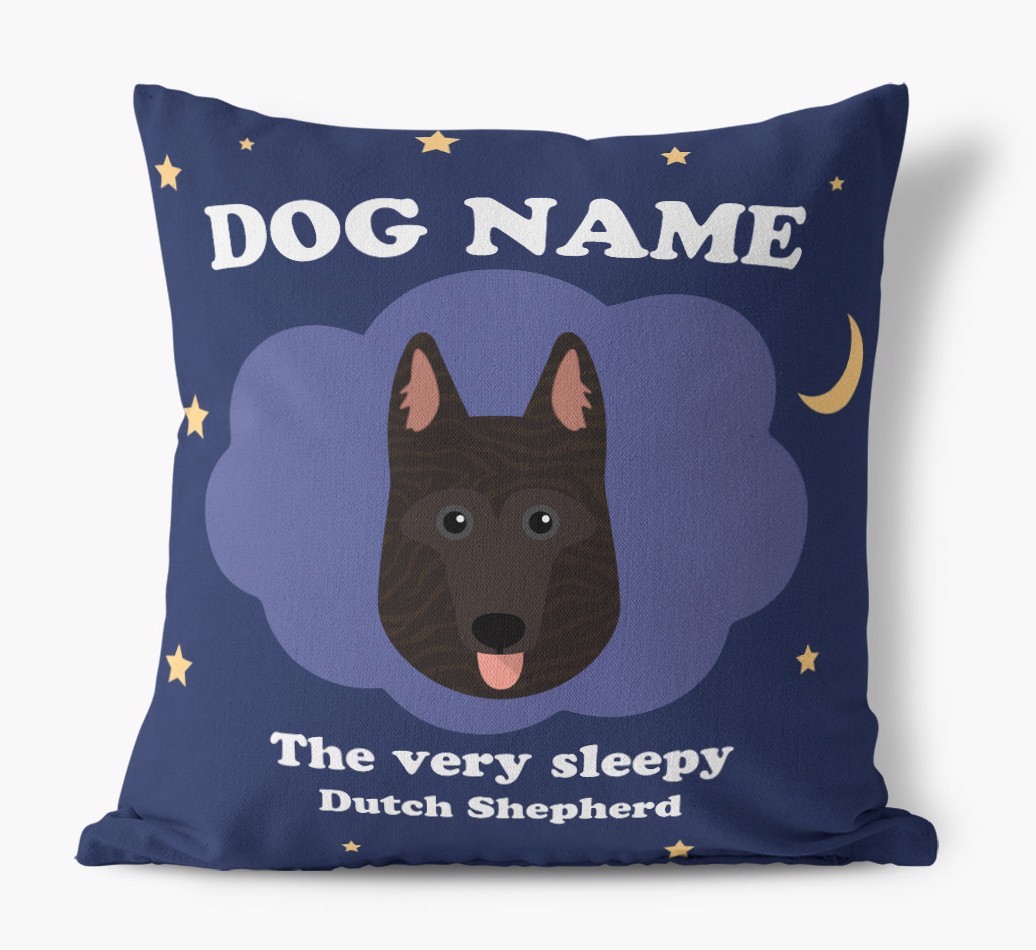 Very Sleepy: Personalised {breedFullName} Canvas Cushion