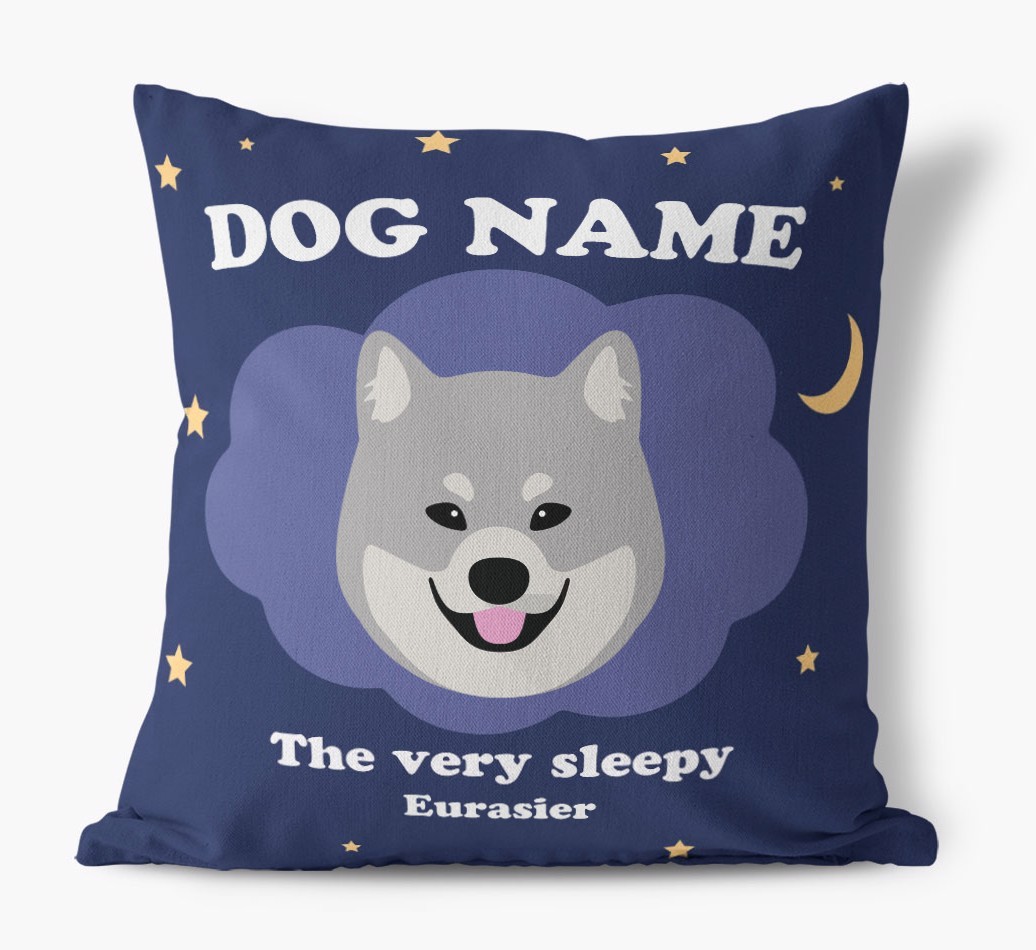 Very Sleepy: Personalised {breedFullName} Canvas Cushion