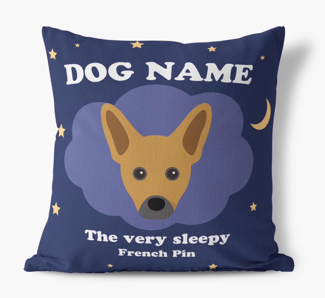 Very Sleepy: Personalised {breedFullName} Canvas Cushion