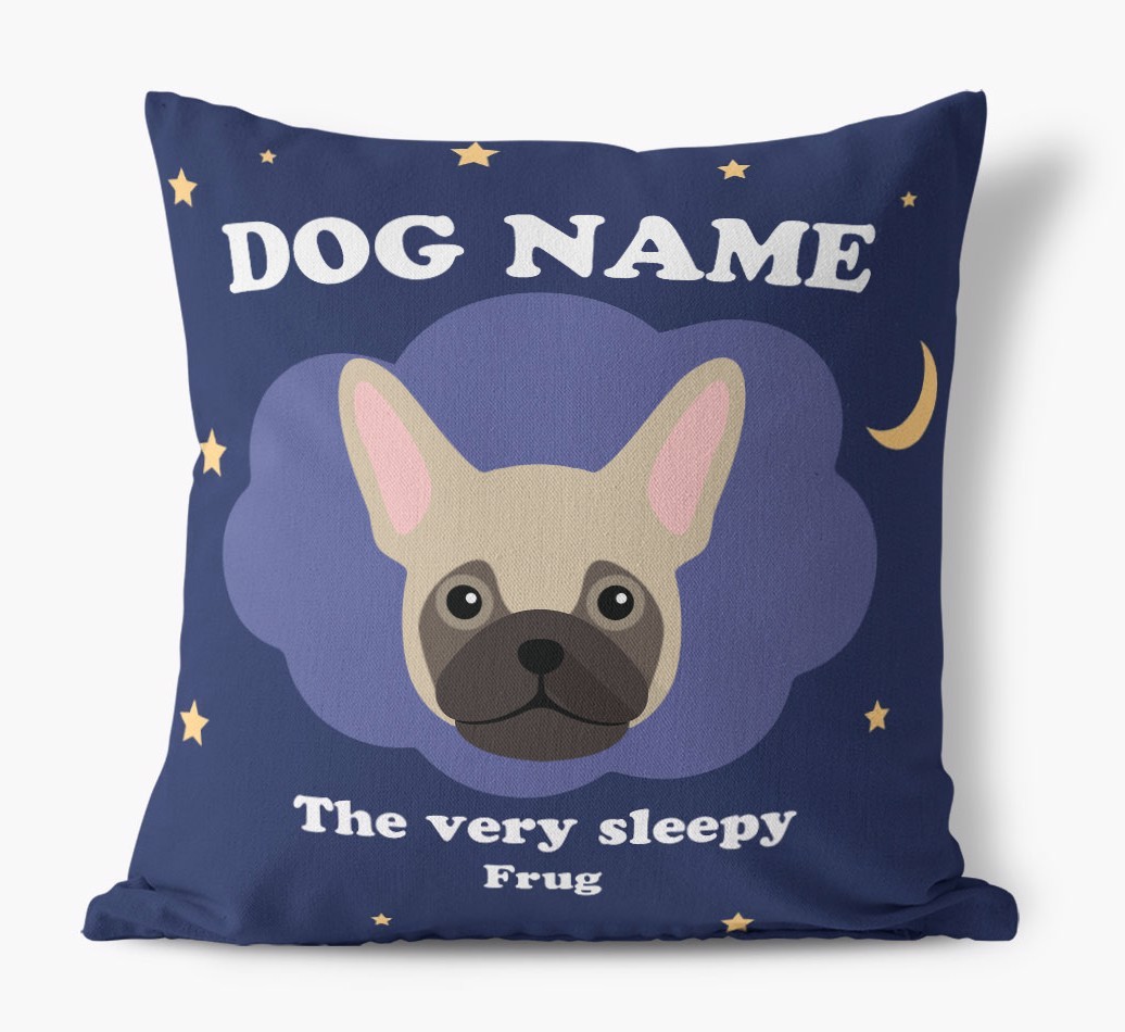 Very Sleepy: Personalised {breedFullName} Canvas Cushion