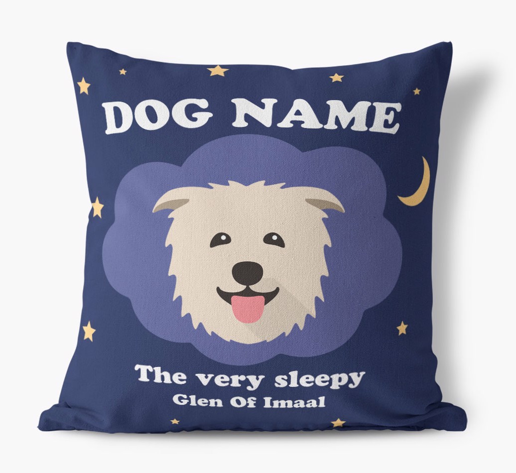 Very Sleepy: Personalised {breedFullName} Canvas Cushion