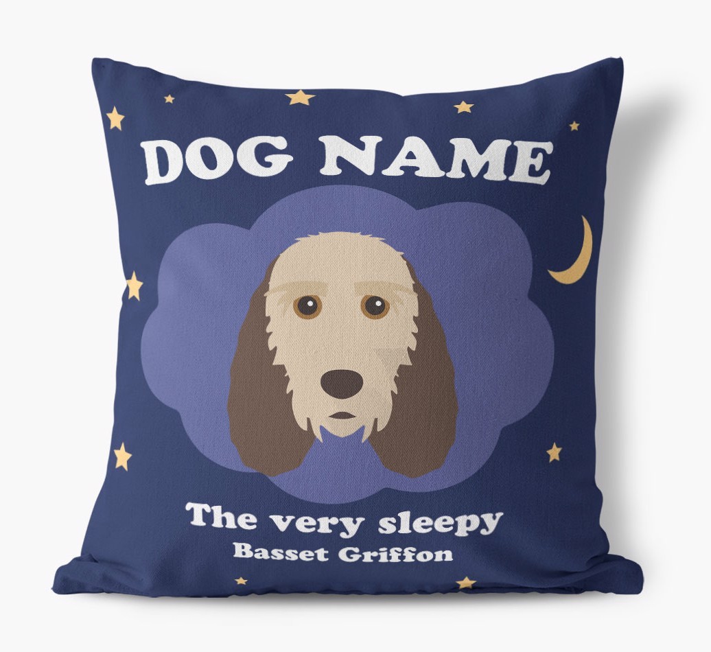 Very Sleepy: Personalised {breedFullName} Canvas Cushion