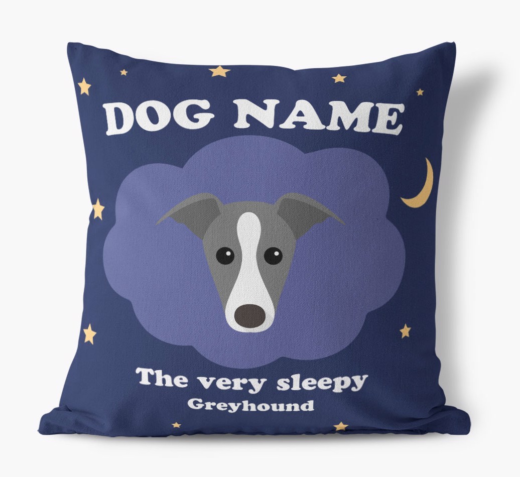 Very Sleepy: Personalised {breedFullName} Canvas Cushion