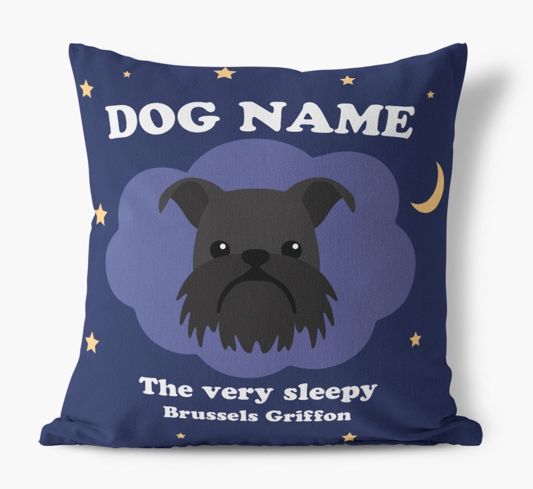 Very Sleepy: Personalised {breedFullName} Canvas Cushion
