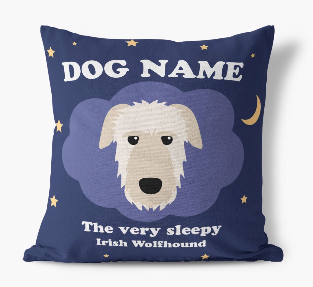 Very Sleepy: Personalised {breedFullName} Canvas Cushion
