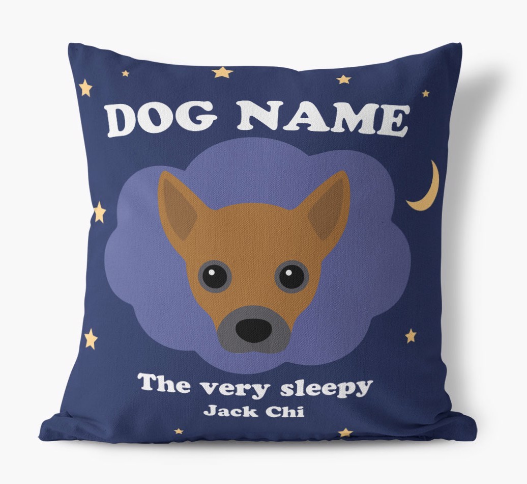 Very Sleepy: Personalised {breedFullName} Canvas Cushion