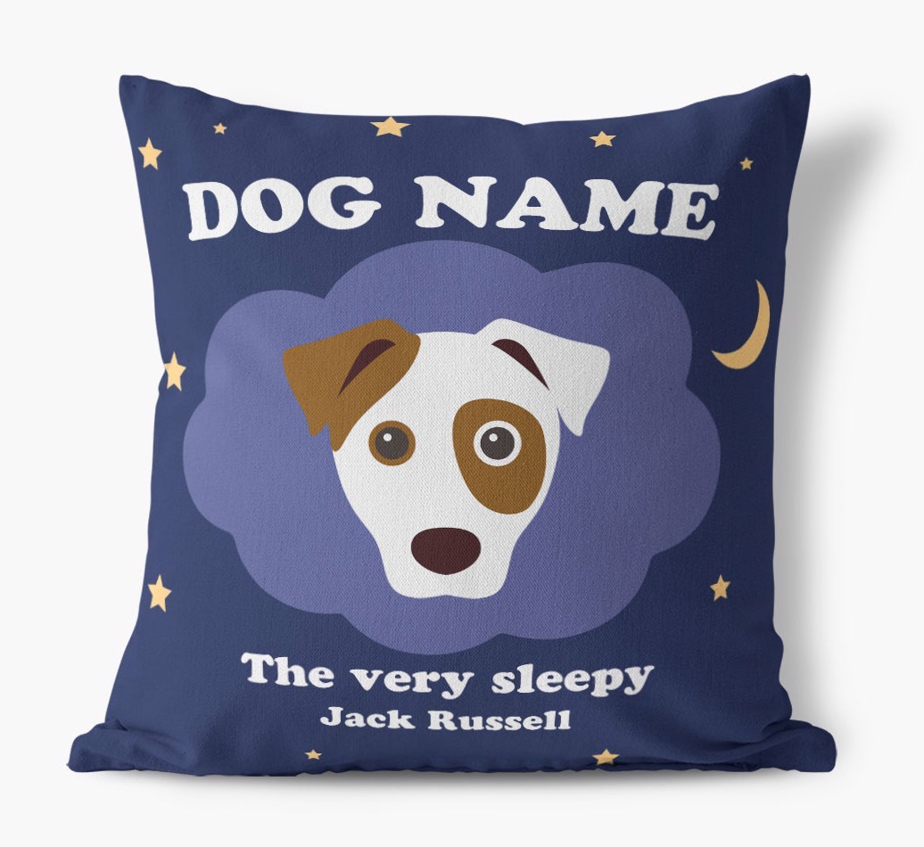 Very Sleepy: Personalized {breedFullName} Canvas Pillow