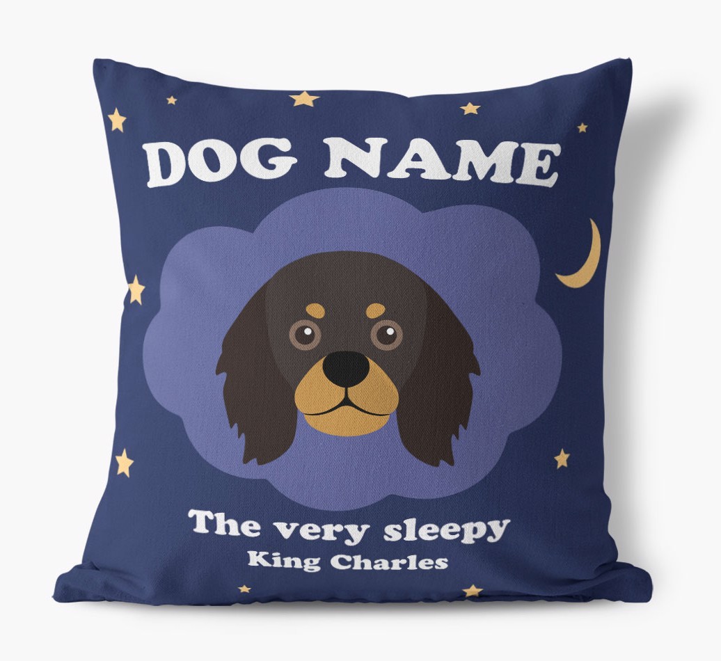Very Sleepy: Personalised {breedFullName} Canvas Cushion