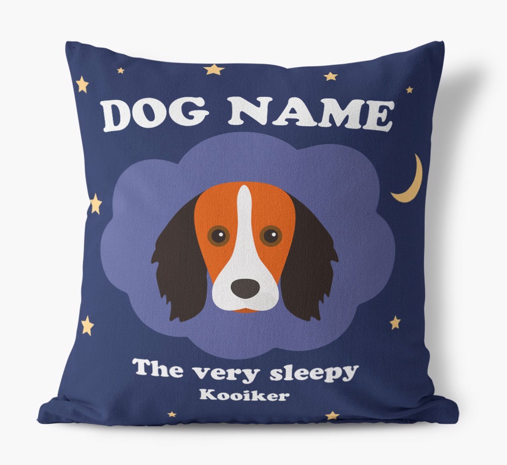 Very Sleepy: Personalised {breedFullName} Canvas Cushion