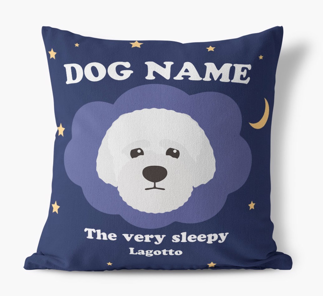 Very Sleepy: Personalised {breedFullName} Canvas Cushion