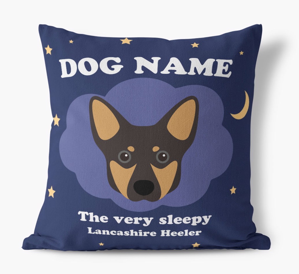 Very Sleepy: Personalised {breedFullName} Canvas Cushion