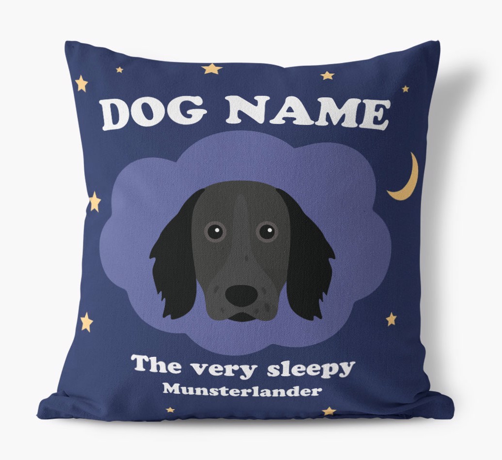Very Sleepy: Personalised {breedFullName} Canvas Cushion