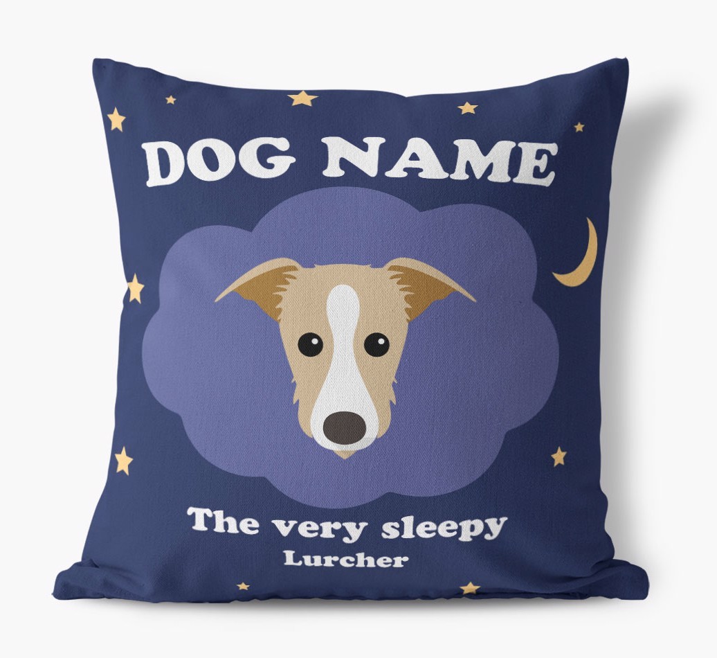 Very Sleepy: Personalised {breedFullName} Canvas Cushion