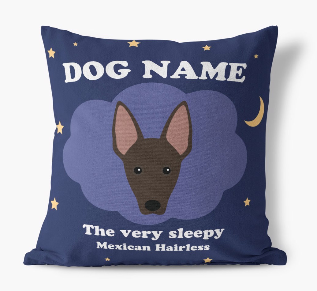 Very Sleepy: Personalised {breedFullName} Canvas Cushion