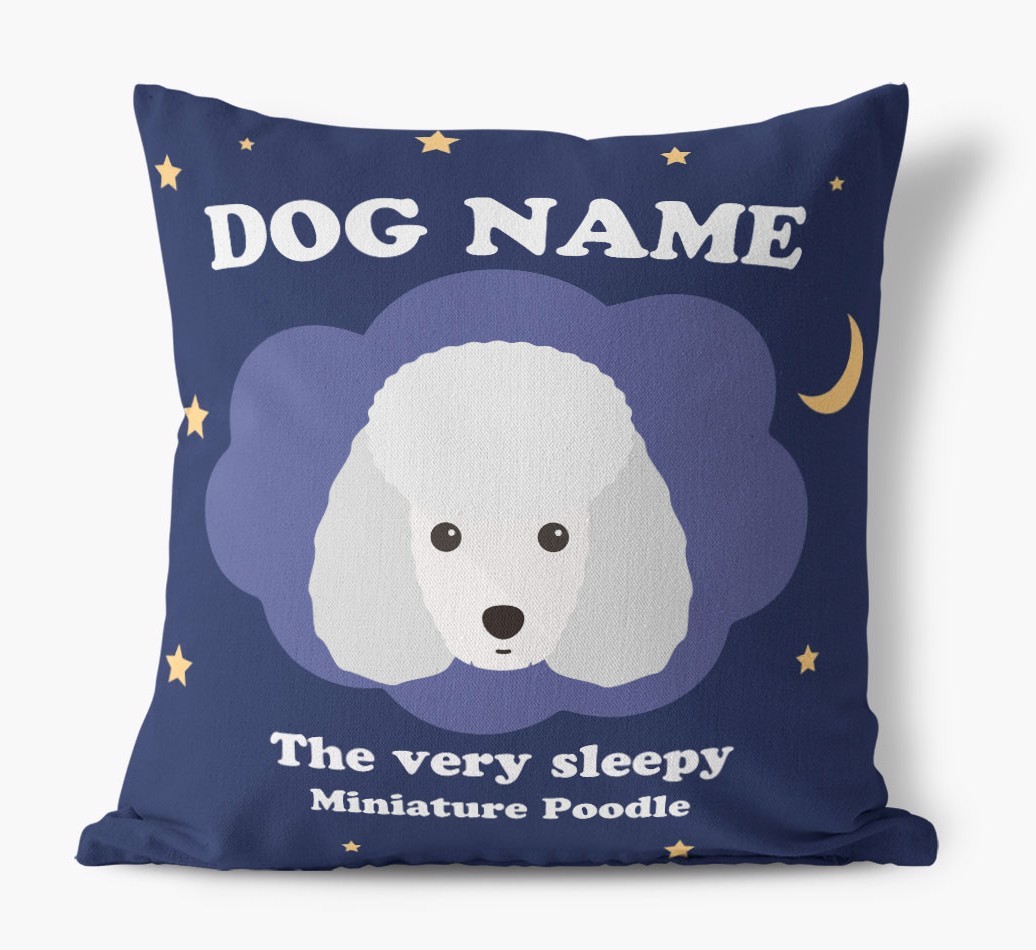 Very Sleepy: Personalised {breedFullName} Canvas Cushion