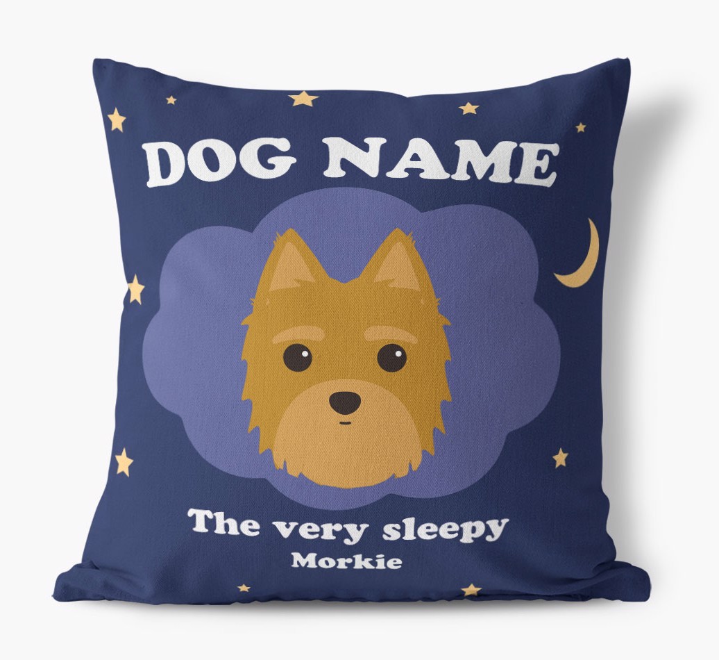 Very Sleepy: Personalised {breedFullName} Canvas Cushion