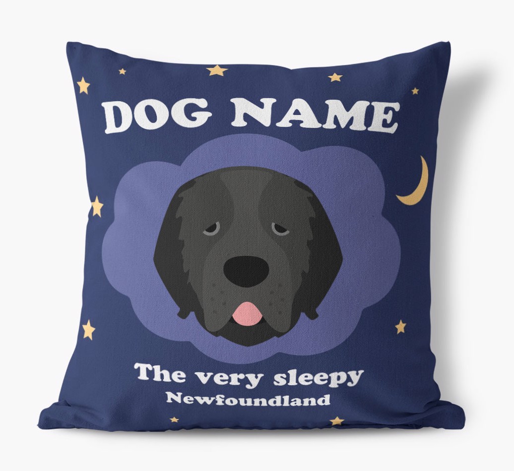 Very Sleepy: Personalised {breedFullName} Canvas Cushion