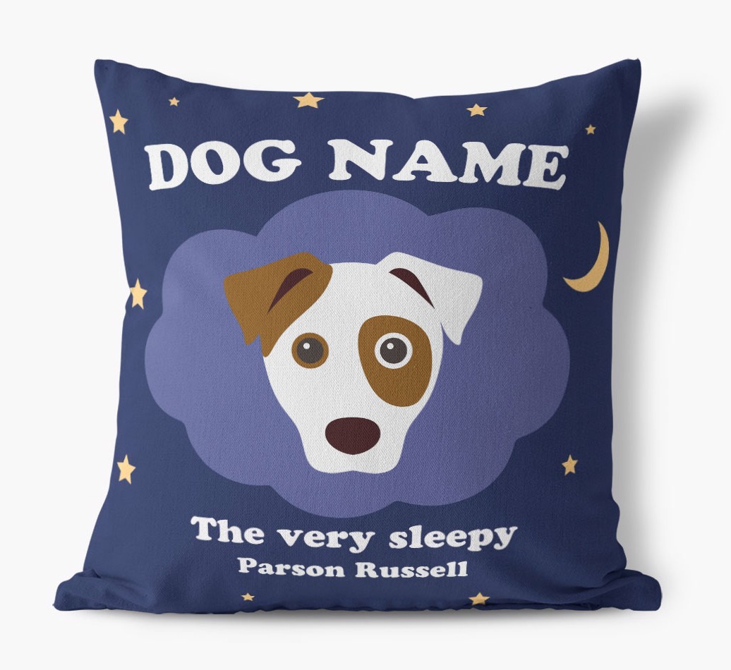 Very Sleepy: Personalised {breedFullName} Canvas Cushion