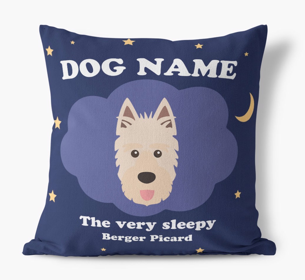 Very Sleepy: Personalised {breedFullName} Canvas Cushion
