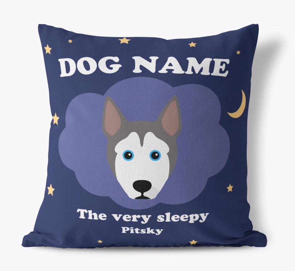 Very Sleepy: Personalised {breedFullName} Canvas Cushion