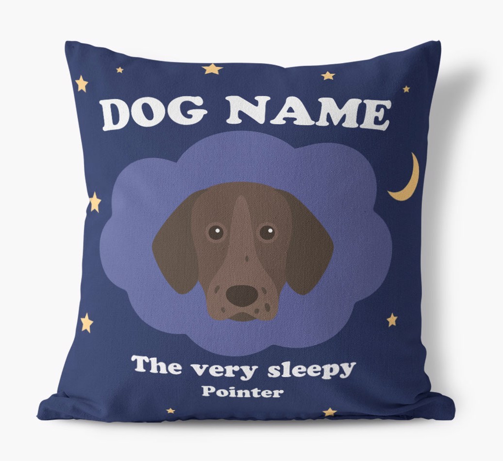 Very Sleepy: Personalised {breedFullName} Canvas Cushion