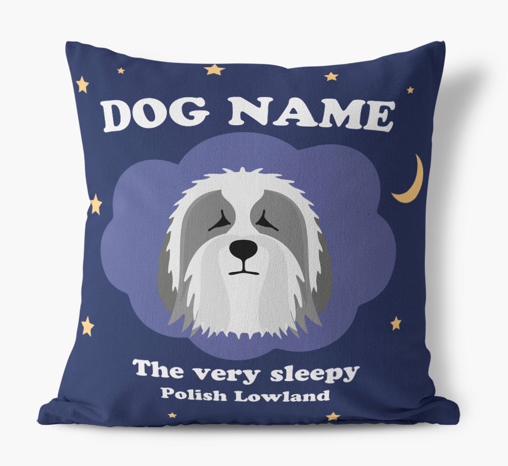 Very Sleepy: Personalised {breedFullName} Canvas Cushion