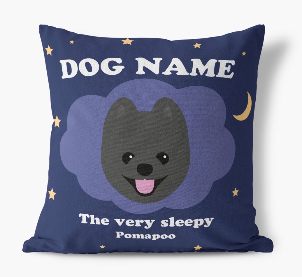 Very Sleepy: Personalised {breedFullName} Canvas Cushion