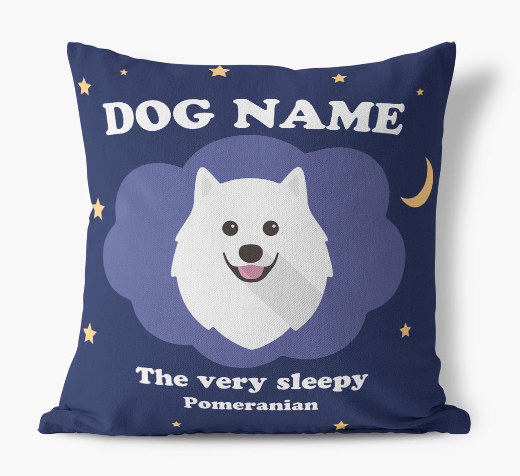 Very Sleepy: Personalised {breedFullName} Canvas Cushion