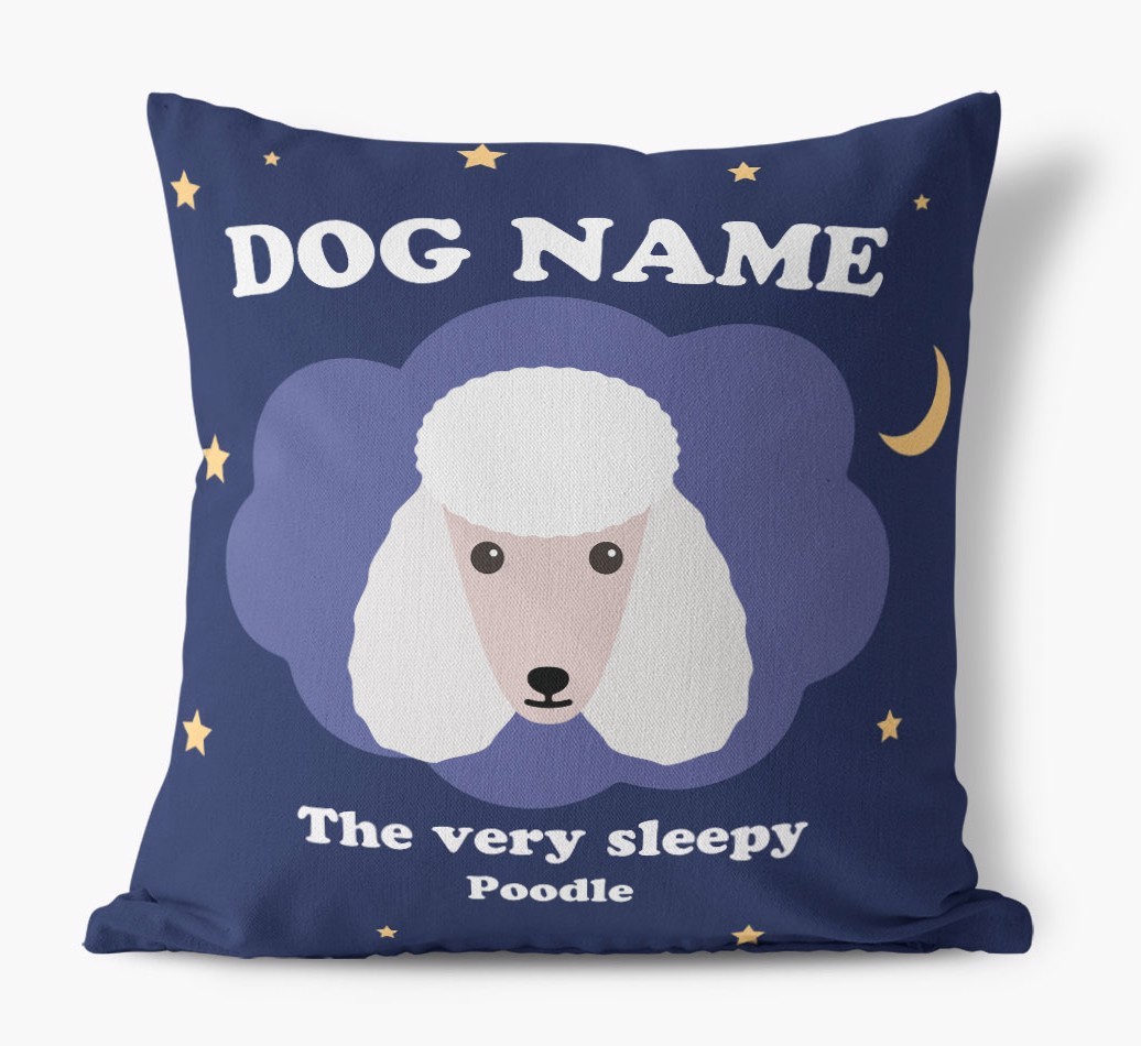 Very Sleepy: Personalised {breedFullName} Canvas Cushion