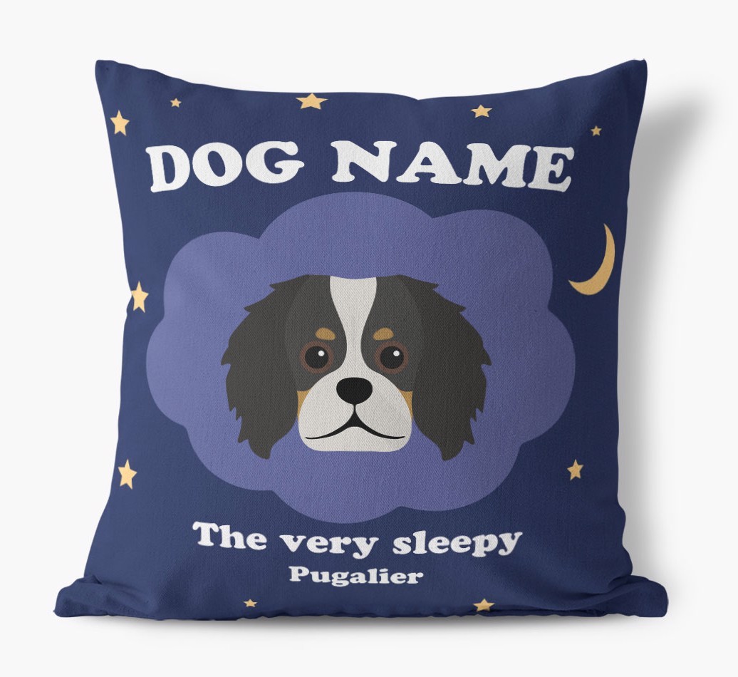 Very Sleepy: Personalised {breedFullName} Canvas Cushion