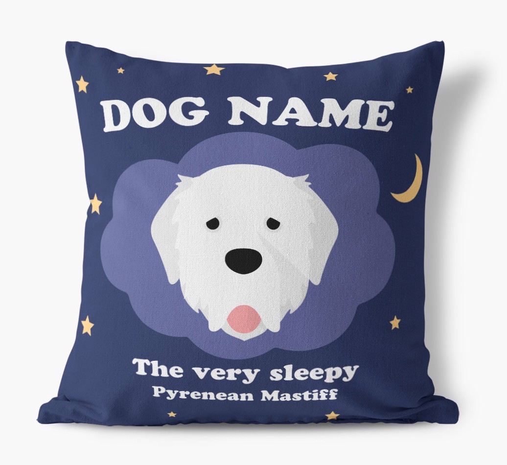 Very Sleepy: Personalised {breedFullName} Canvas Cushion