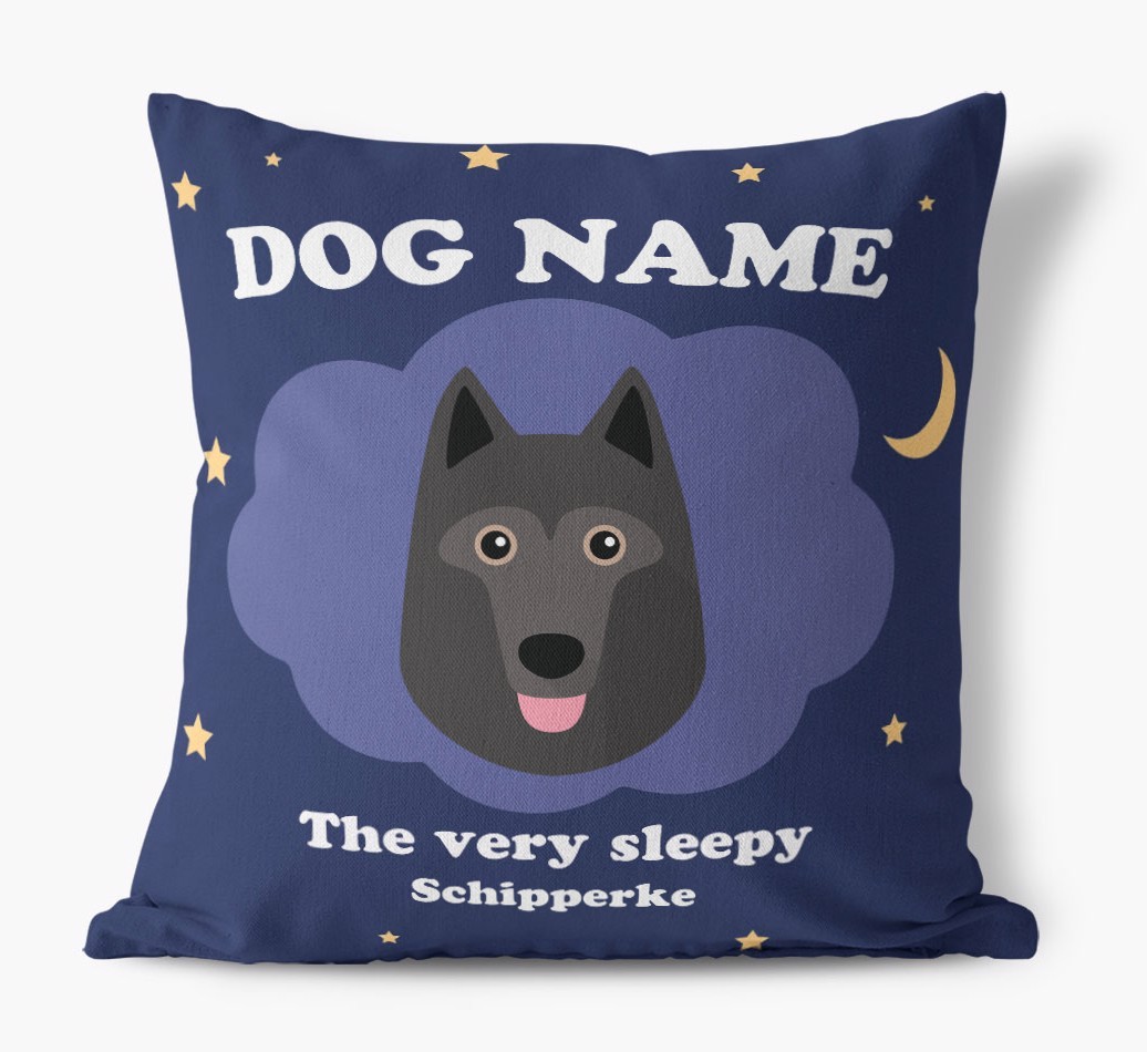Very Sleepy: Personalised {breedFullName} Canvas Cushion