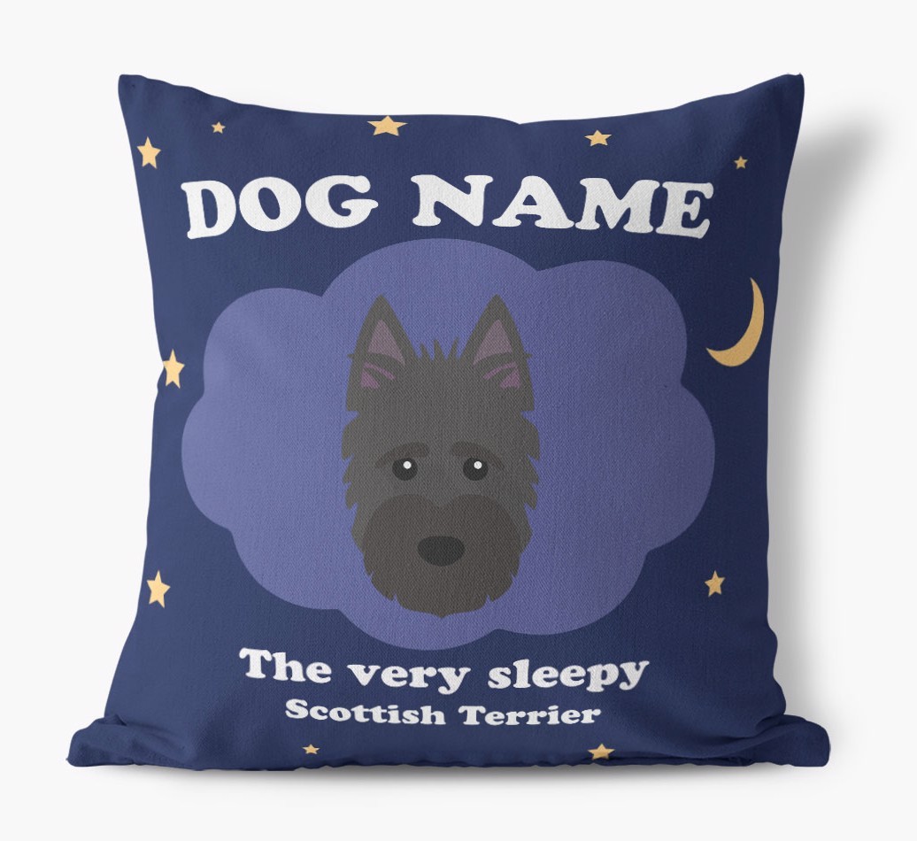 Very Sleepy: Personalised {breedFullName} Canvas Cushion
