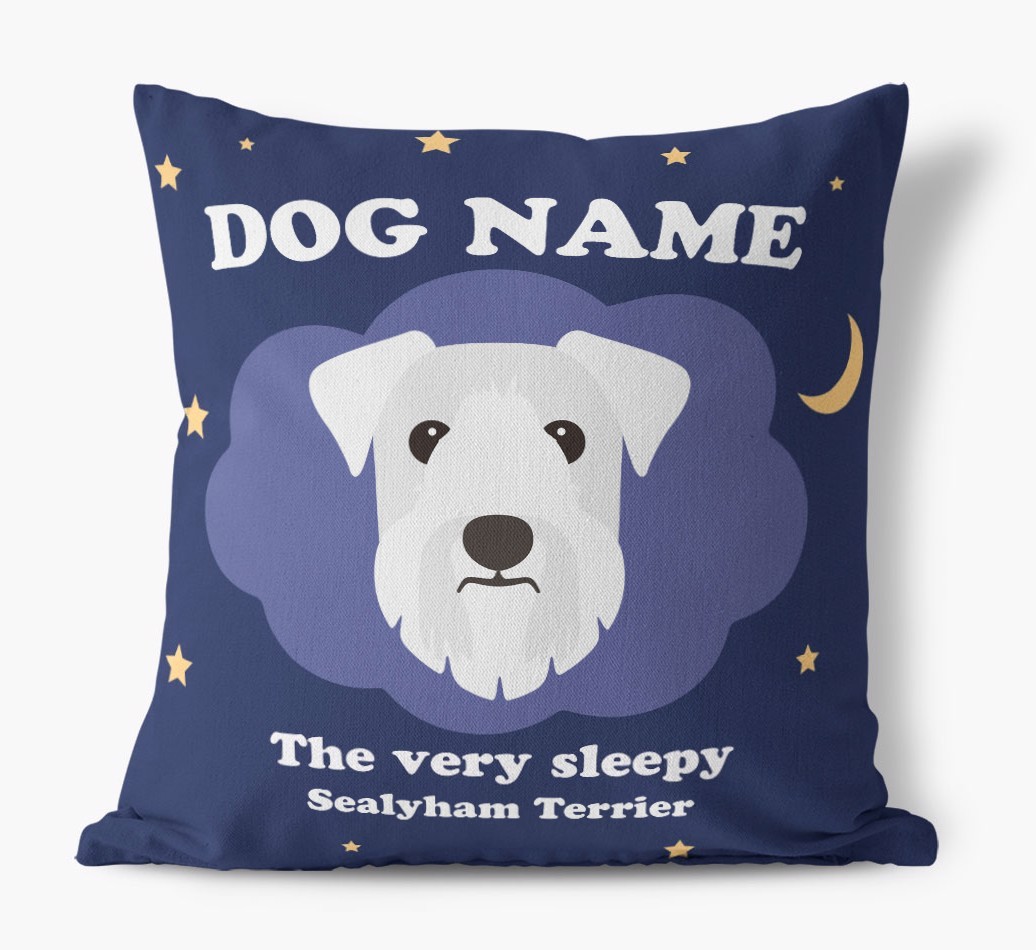 Very Sleepy: Personalised {breedFullName} Canvas Cushion