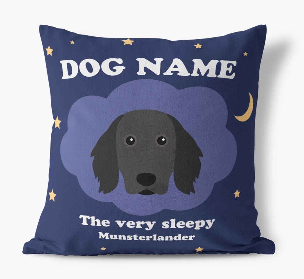 Very Sleepy: Personalised {breedFullName} Canvas Cushion