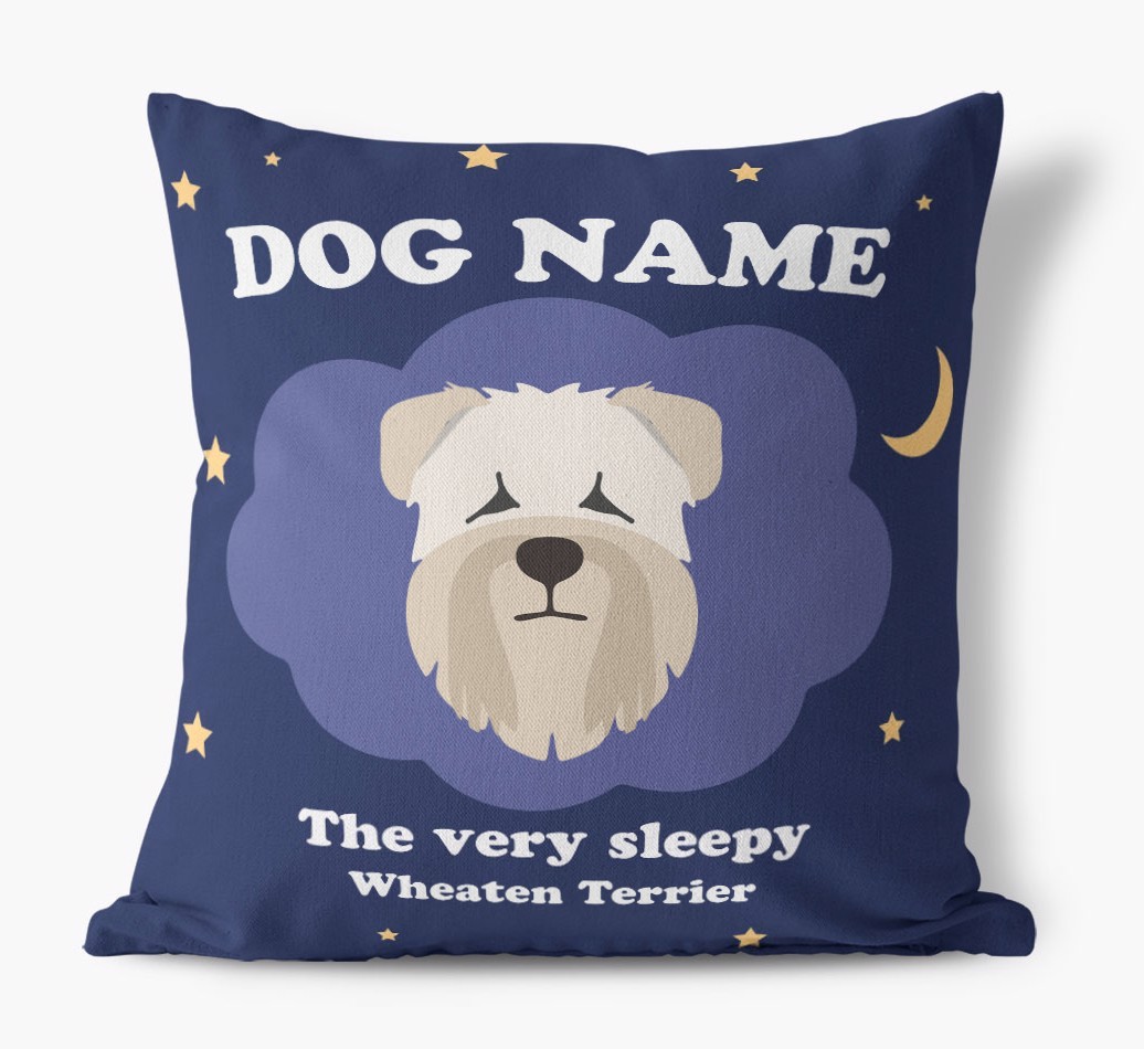 Very Sleepy: Personalised {breedFullName} Canvas Cushion