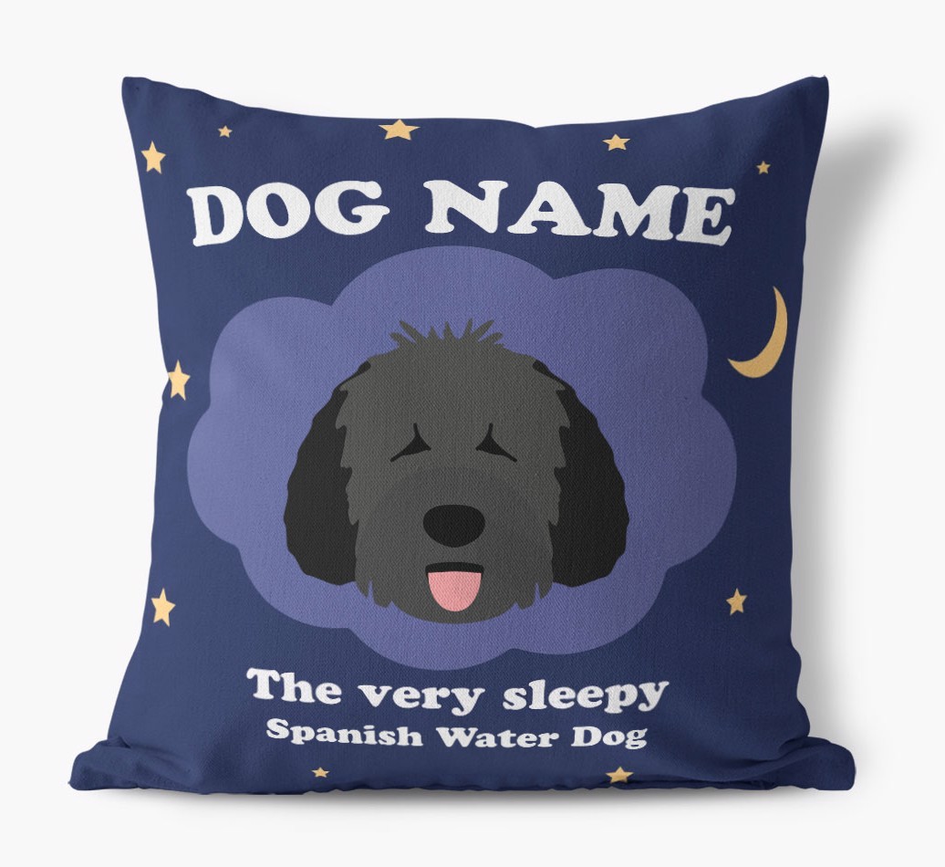 Very Sleepy: Personalised {breedFullName} Canvas Cushion