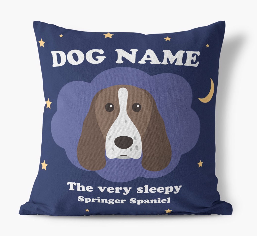 Very Sleepy: Personalised {breedFullName} Canvas Cushion