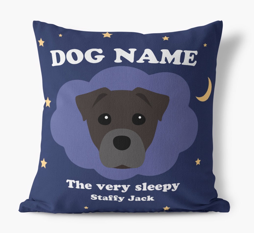 Very Sleepy: Personalised {breedFullName} Canvas Cushion