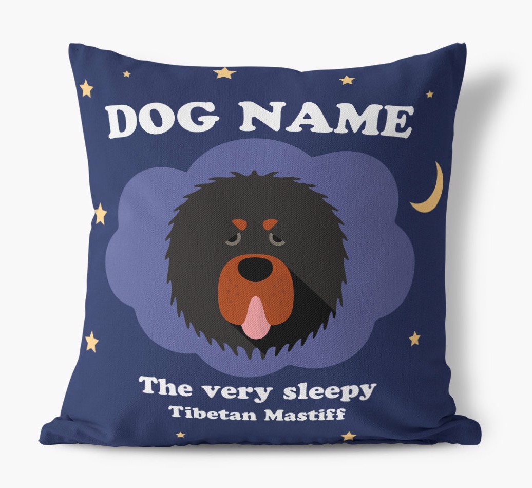 Very Sleepy: Personalised {breedFullName} Canvas Cushion